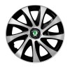 Set 4 capace roti Drift exrta Gri-Negru R15 pentru gama auto Skoda, Autohelix MSA