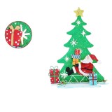 Decoratiune Luminoasa Craciun Bradut Metal 42cm Multicolor - Ornament Brad LED Baterii - Idei