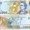 SV * Romania 1000 LEI 1998 / 2000 * M. Eminescu * FILIGRAN MARE BNR UNC