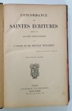 Concordance des Saintes Ecritures Carti Vechi Legatura Epoca Piele 735 Pagini
