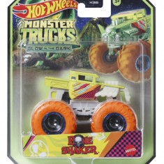 HOT WHEELS MONSTER TRUCK GLOW IN THE DARK MASINUTA BONE SHAKER SCARA 1:64 SuperHeroes ToysZone