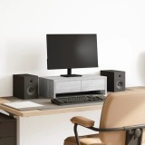 VidaXL Suport monitor cu sertare gri sonoma 50x27x15 cm lemn prelucrat