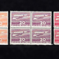 M2 TW F - 1936 - Fondul aviatiei - Aeroport - blocuri de cate patru timbre