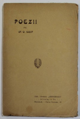 POEZII de ST. O. IOSIF 1901 - 1902 , EDITIE DE INCEPUT DE SECOL foto