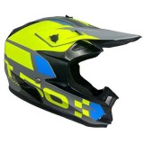 Casca Moto Cross Enduro ATV EDX Albastru/Gri/Galben M/L/XL, usoara 1200g, Interior Lavabil