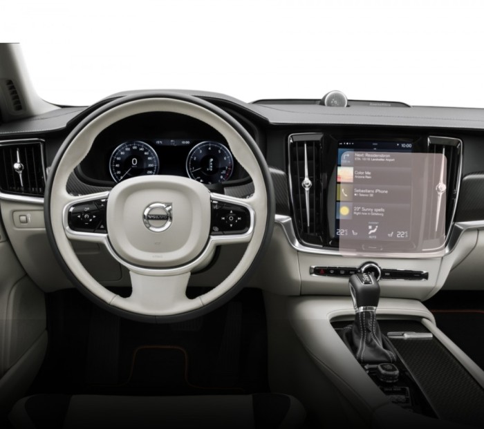 Folie Protectie Navigatie Volvo V90 Cross Country 2019+, Duragon, protectie Display Navigatie, silicon Transparent, Anti-zgarieturi, kit instalare