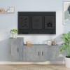 Set dulap TV, 2 piese, gri beton, lemn prelucrat GartenMobel Dekor, vidaXL