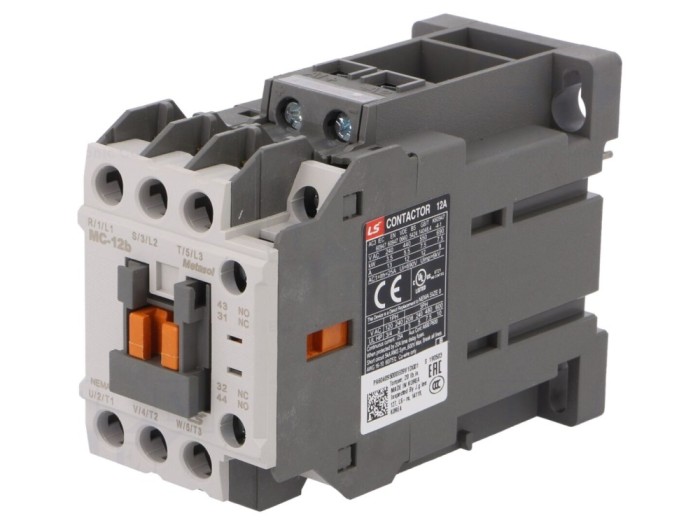 Contactor tripolar 12A 24VDC