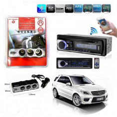 Radio Cd Auto Mp3+Adaptor Triplu Bricheta 3 Iesiri Si Port Usb - 91 foto