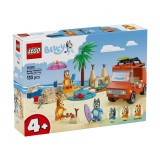 LEGO BLUEY CALATORIA FAMILIEI LUI BLUE CU MASINA LA PLAJA 11202 SuperHeroes ToysZone