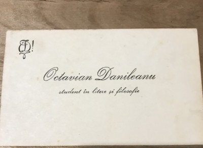 (2) Act Carte de vizita Student la Litere foto