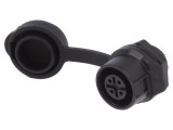 Conector Circular Mamă 4-PIN 5A Aurit 12mm