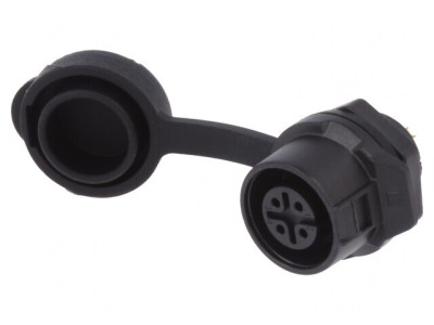 Conector Circular Mamă 4-PIN 5A Aurit 12mm foto