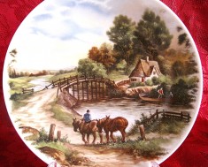 FARFURIE DECORATIVA PORTELAN BAVARIA DECOR PEISAJ DE J.C.VAN HUNNIK 24 CM