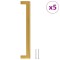 Manere de dulap, 5 buc., auriu, 192 mm, otel inoxidabil