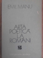 ARTA POETICA LA ROMANI-EMIL MANU foto