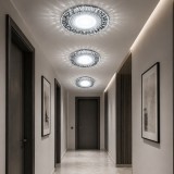 Spot LED ORBITA 5W rotund, lumina rece si RGB, alb, rasina si sticla