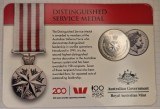 Australia , 20 cents 2017, km#3341,Distinguished Service Medal, coincard, Australia si Oceania