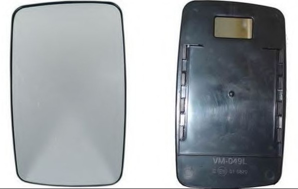Geam oglinda Mercedes Sprinter 208-414, 01.1995-07.2006, VW LT2 05.1996-12.2005, Dreapta, Crom, Fara incalzire, Convex, View Max, 2D0857522; 63881001