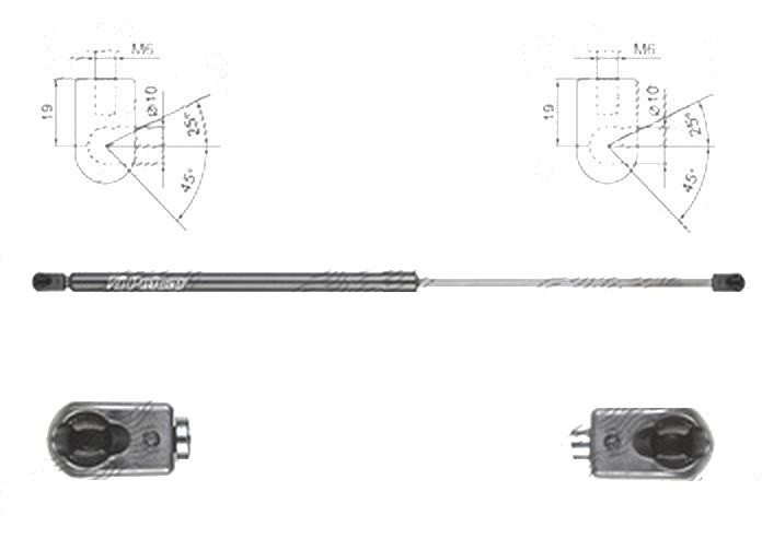 Amortizor capota spate, echilibror haion Opel Corsa E, 11.2014-, Stanga = Dreapta, Lungime, Cursa, Forta: 602 mm, 241 mm, 270 N, Hatchback 3 usi