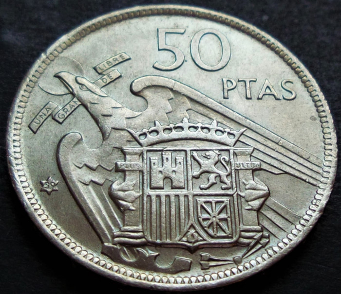 Moneda 50 PESETAS - SPANIA, anul 1959 (1957) * cod 2285 = UNC