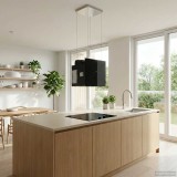 vidaXL Hotă insulă cu senzor tactil LCD, sticlă securizată 155971