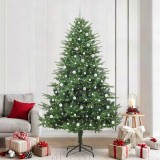 vidaXL Brad de Crăciun artificial pre-luminat cu set de bile Verde 3395369