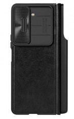 Husa Protectie Nillkin Qin Series Piele Ecologica pentru Samsung Galaxy Z Fold5, Negru