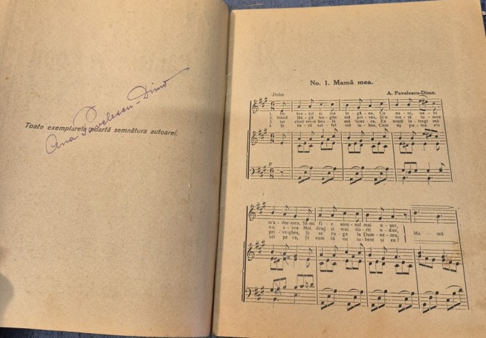 Cantece pentru copii cu acompaniament de piano Ana Pavelescu Dimo 1921