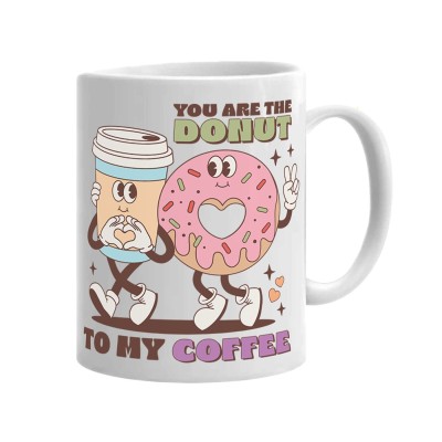 Cana alba personalizata You are the donut to my coffee, INOVATIX&amp;reg;. 330ml foto