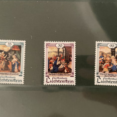 liechtenstein - serie timbre pictura religie craciun nestampilata MNH