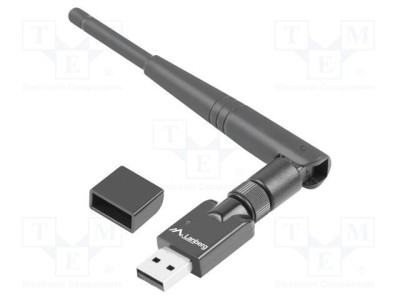 Card rețea WiFi USB 2.0 LANBERG, 150Mbps, negru foto