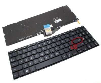 Tastatura Asus Neagra VivoBook X509FA iluminata layout US fara rama enter mic, VivoBook X509FB iluminata foto