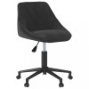 VidaXL Scaun de masă pivotant, negru, catifea 3089029
