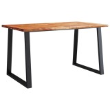 Cumpara ieftin Masa cu margini naturale, 140x80x75 cm, lemn masiv de acacia