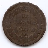 Franta 1 decime 1799 AA - L&#039;AN 8 - AA, Prima Republica, Cupru, 20 gr, 23 mm, KM-644 (4)