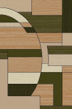Covor Lotos 538, Covor Dreptunghiular, Verde, Inaltime Fir 9 mm, 80 x 150 cm