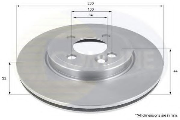 Disc frana MINI MINI CLUBMAN (R55) (2007 - 2015) COMLINE ADC1734V