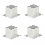 VidaXL Suporți st&acirc;lp, 4 buc., metal galvanizat, 141 mm