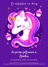 Invitatie Unicorn foto