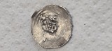 Pfennig argint ,de Friesach , batut de Arhiepiscopia de Salzburg anii 1200 , 0,79 grame