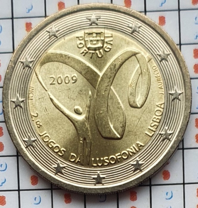 Portugalia 2 euro 2009 UNC - Lusophony Games - km 786 - E001