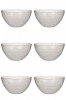 Set boluri, 6 piese, 4 l, Plastic, Transparent