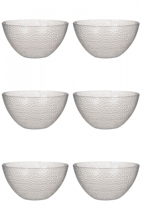 Set boluri, 6 piese, 4 l, Plastic, Transparent