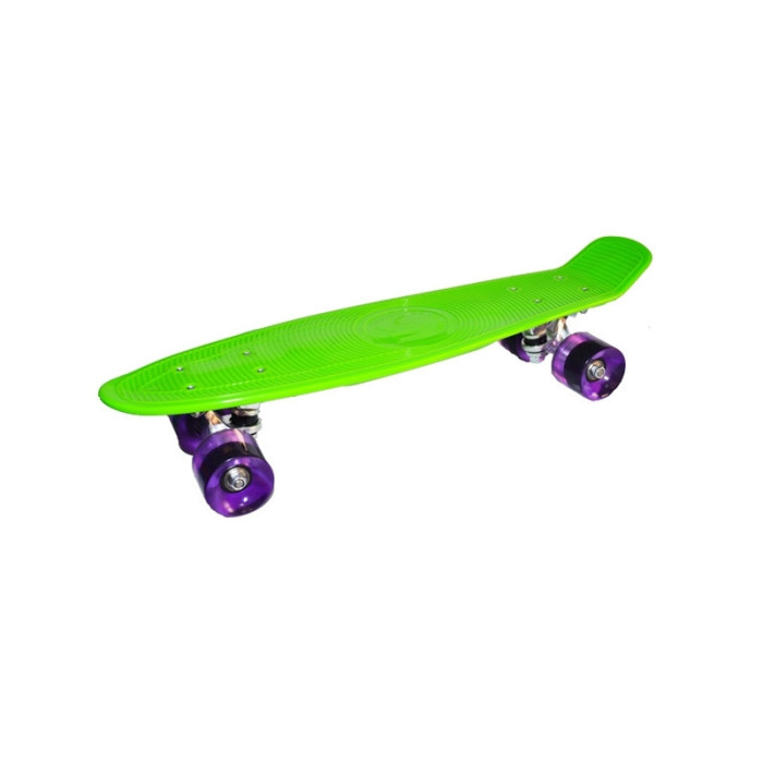 Placă skateboard, roți silicon, +10 ani, Verde