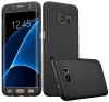 Husa 360 Full Cover Negru Samsung Galaxy S7 Edge, Plastic, Protectie Fata + Spate
