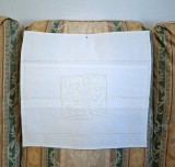 Fata de pernuta, Vintage din bumbac cu broderie crosetata manual, aplicata.