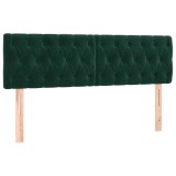 Cumpara ieftin Tablii de pat, verde inchis, 144x7x78/88 cm, catifea