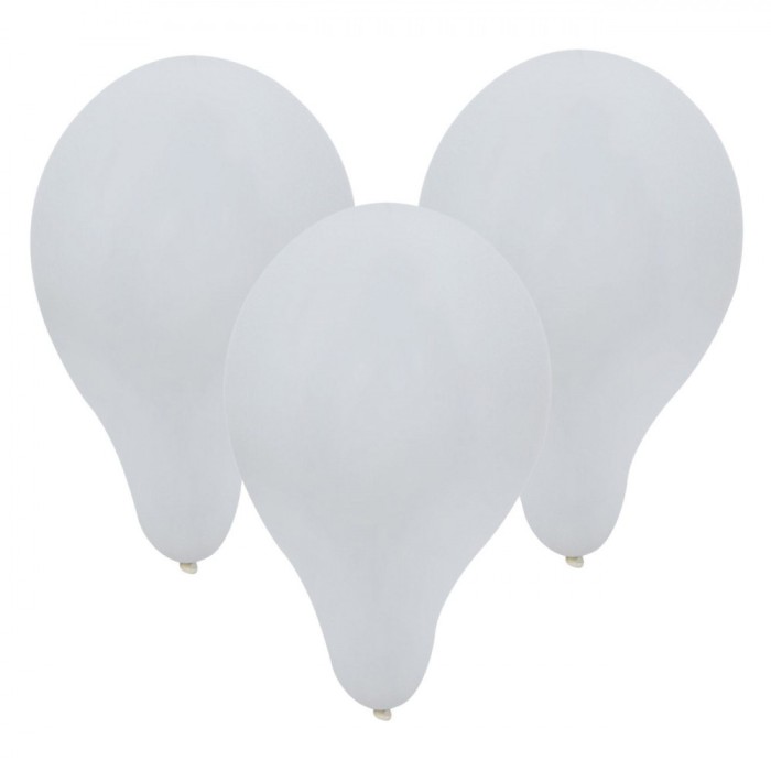 Baloane Petrecere, Set 10 Bucăți, Culoare Alb, Mărime 23 cm