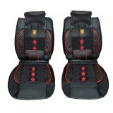 Huse Scaune Auto Universale Piele Ecologica, Rosu/Negru, 7 Piese, Compatibile Airbag, Fata+Spate, Protectie Interior Auto